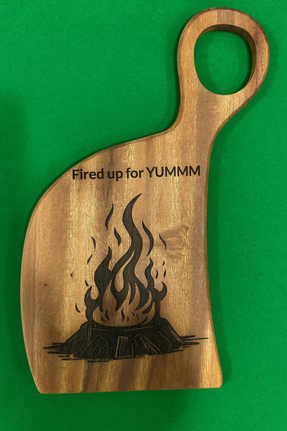 Unique Campfire Cutting Board – Engraved Gift for Campers, Grilling & Outdoor Lovers - Our3Designs