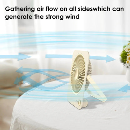 Stay cool anywhere with our 4-Speed Ultra-Thin Rechargeable Desk Fan! 🌬️💨 #PortableComfort #StayCool