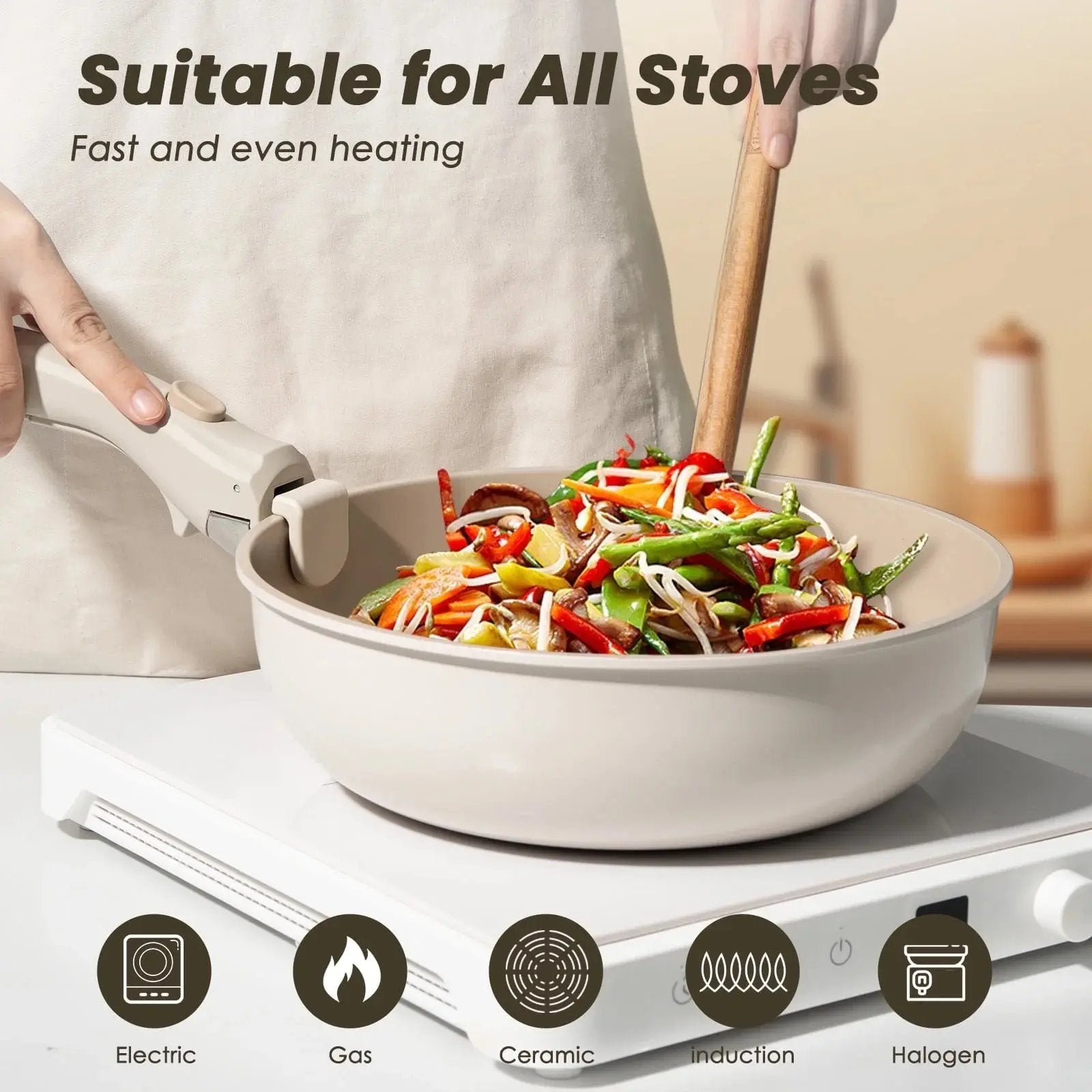 Upgrade Your Kitchen Game with This 19-Piece Non-Stick Pots & Pans Set! Safe, Stylish, and Super Versatile! 🍳✨