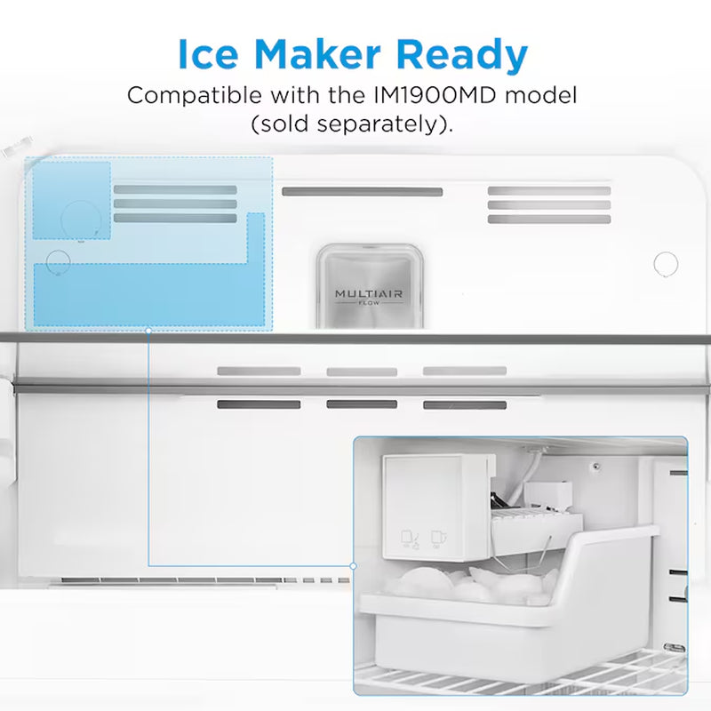 Upgrade your kitchen with this sleek, fingerprint-resistant 18.1-Cu Ft Top-Freezer Refrigerator! Perfect for your garage and ENERGY STAR certified! 🌟 #HomeAppliances #EcoFriendly