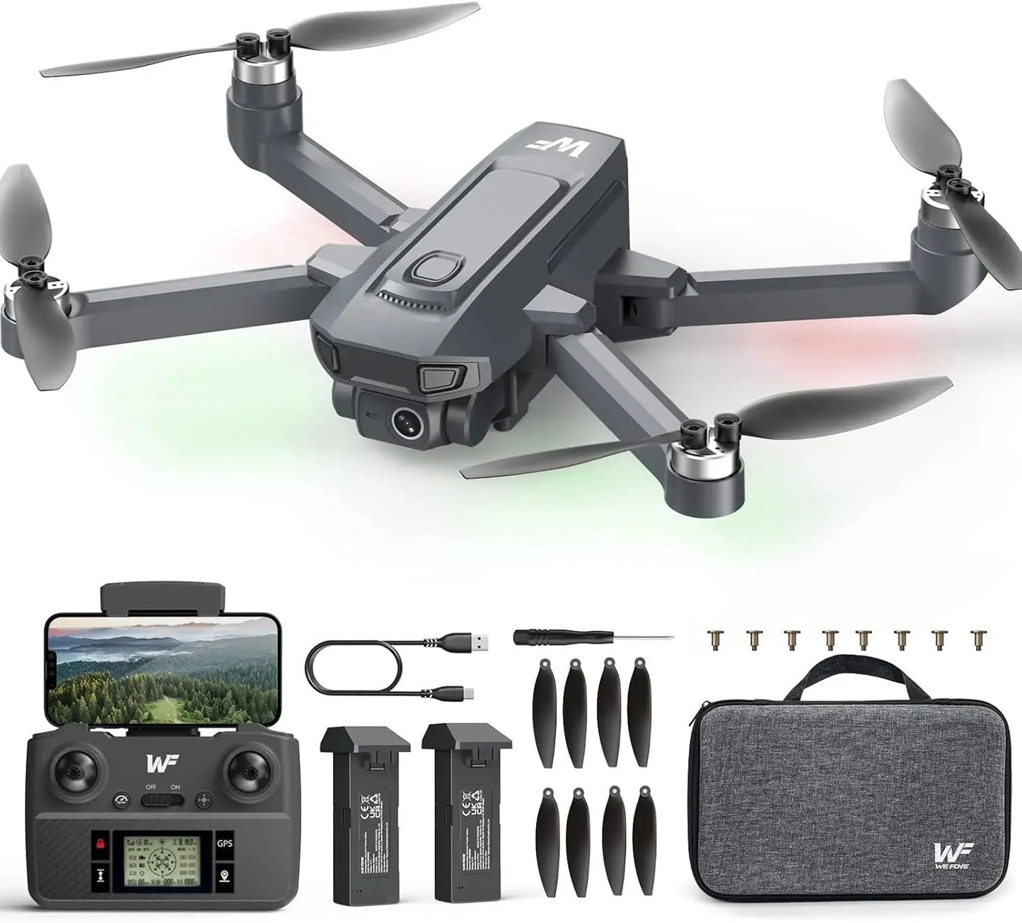 Discover the WF30 GPS Drone: 4K Camera, 5G Wi-Fi, and Foldable Design! Perfect for Adults with 2 Batteries Included! 🚁✨ #DroneLife #AerialPhotography