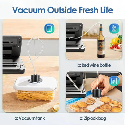 Seal in Freshness! Discover the Ultimate Automatic Vacuum Sealer with Built-In Cutter & Roll Storage!