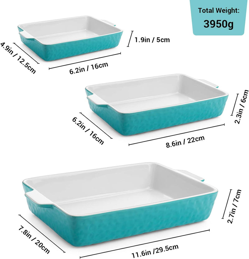 Upgrade Your Kitchen with Our 3-Piece Ceramic Baking Dish Set – Perfect for Lasagna, Cakes, and More! 🍽️✨