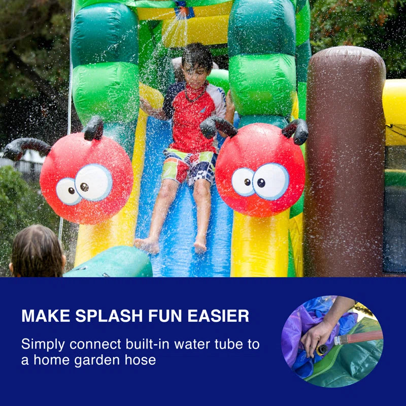 Belly-Flopping Caterpillar Slip 'n' Slide Bouncer: Dive into Fun and Adventure!