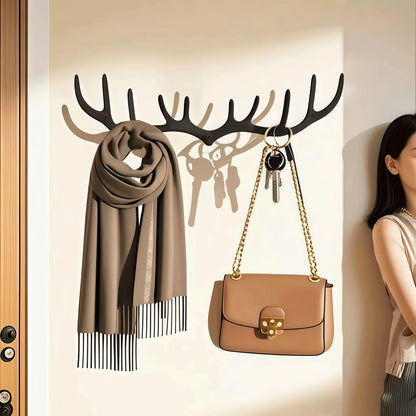 Antler Hook Rack for Coats, Keys, Bags