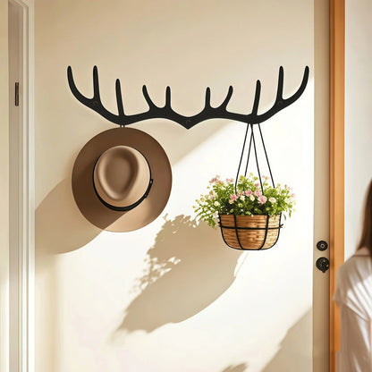 Antler Hook Rack for Coats, Keys, Bags