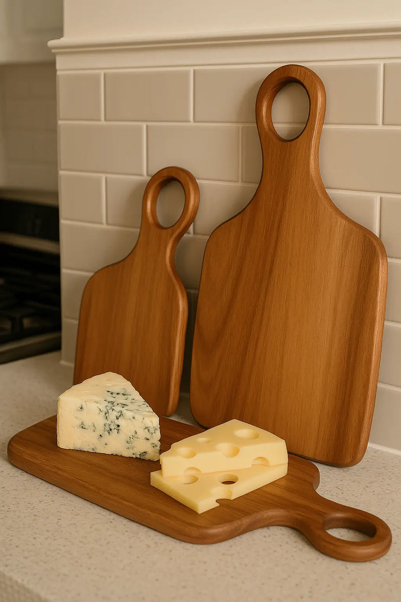Romeo & Juliet Black Walnut Cutting Board Set - Perfect for Weddings, Anniversaries and Gifts - Our3Designs