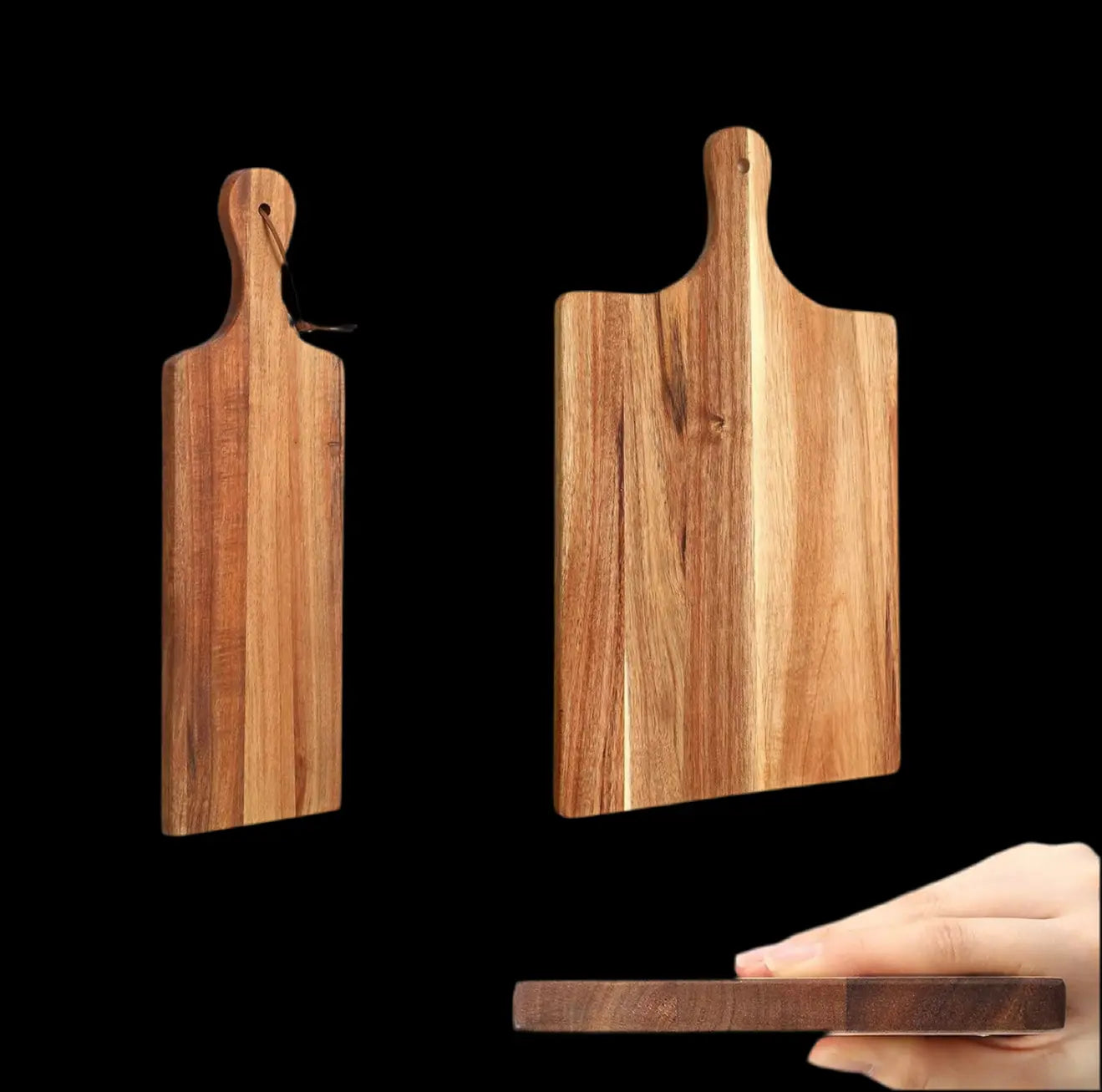 Personalized Paddle Cutting Boards – 16” Wood Charcuterie Gift Set, Custom Engraved - Our3Designs