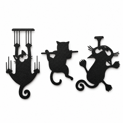 3-Pack Black Cat Bookmark Set