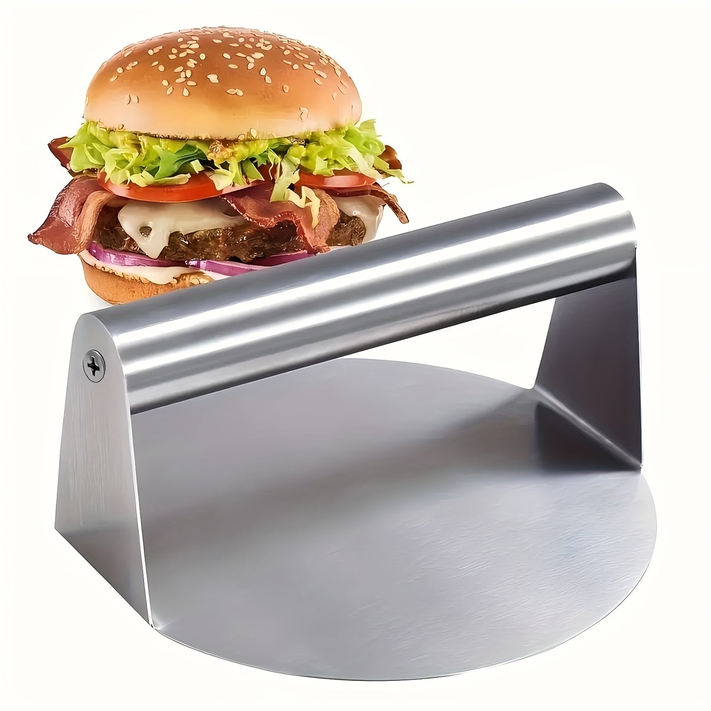 Stainless Steel Burger Press with Non-stick Design
