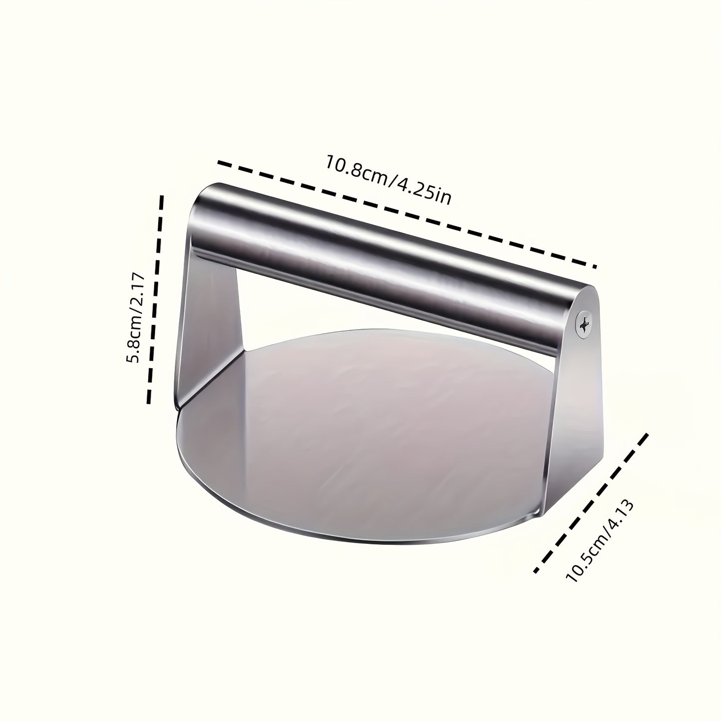 Stainless Steel Burger Press with Non-stick Design