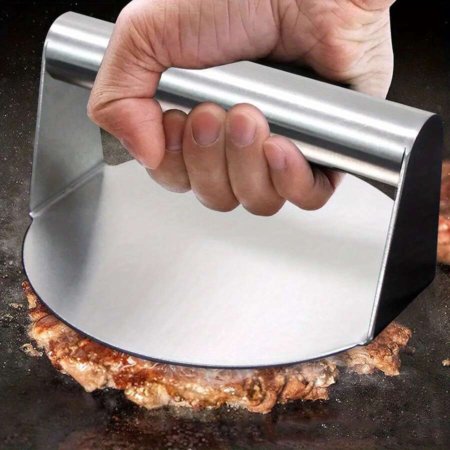 Stainless Steel Burger Press with Non-stick Design