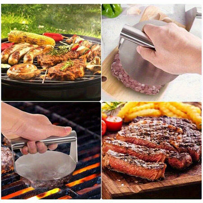 Stainless Steel Burger Press with Non-stick Design