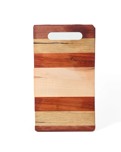 Handmade 12x9 Cutting Board – Oak, Cherry & Walnut Wood Kitchen Board for Chopping, Serving & Gifting - Our3Designs