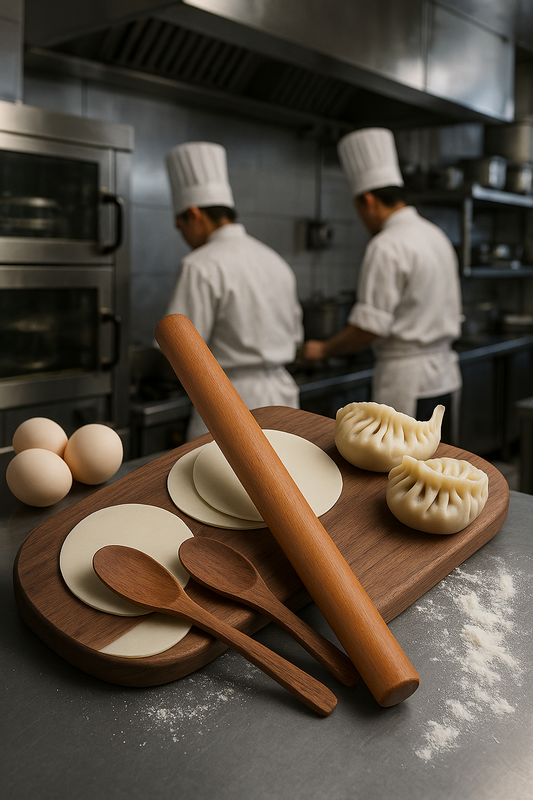 French Style Wooden Rolling Pin for Baking, Pastry & Pizza Crust