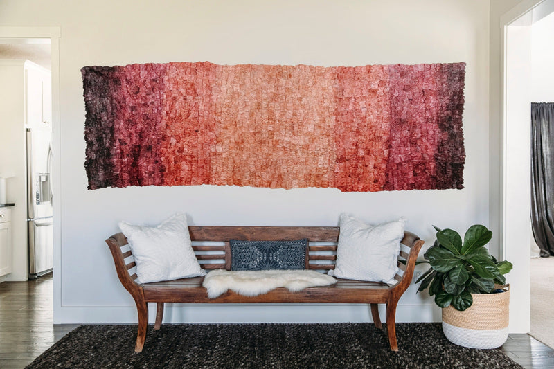 Wild Silk Color Field Wall Hanging - Burgundy tananasilk.com
