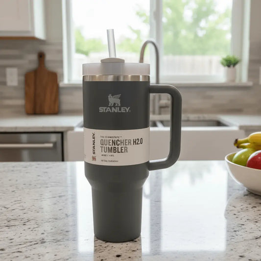 Stanley 40 Oz Stainless Steel H2.0 FlowState Quencher Tumbler - Charcoal
