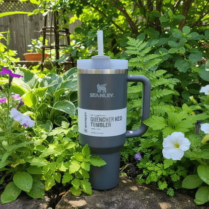 Stanley 40 Oz Stainless Steel H2.0 FlowState Quencher Tumbler - Charcoal
