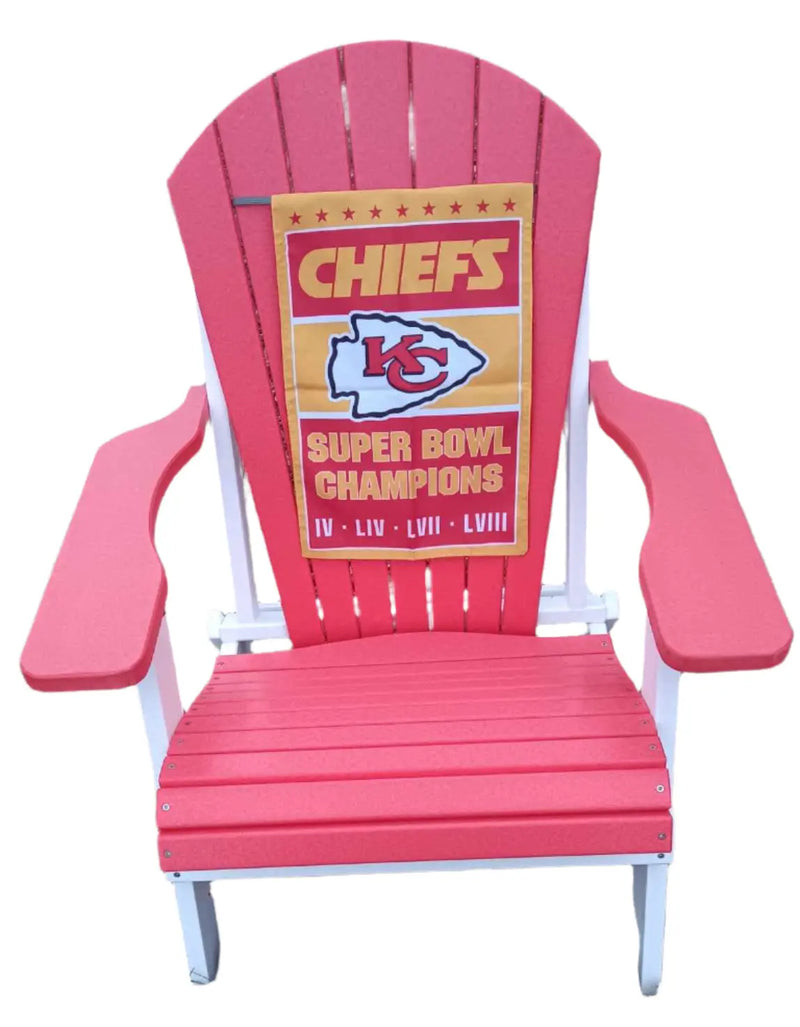 KC Chiefs team color Adirondack Folding Chair Dutch Country Patio, LLC