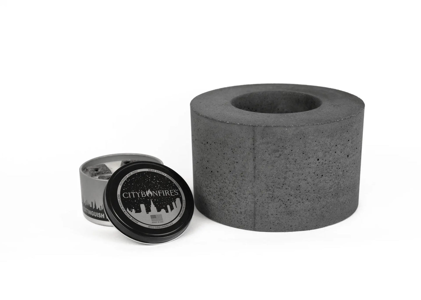 Classic Cylinder Concrete Fire Pit City Bonfires