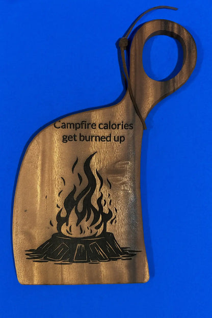 Unique Campfire Cutting Board – Engraved Gift for Campers, Grilling & Outdoor Lovers - Our3Designs