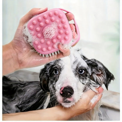 Dog Bath Brush with Soft Silicone Bristles - 2 PCS