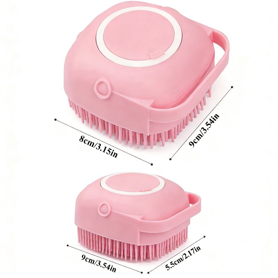 Dog Bath Brush with Soft Silicone Bristles - 2 PCS