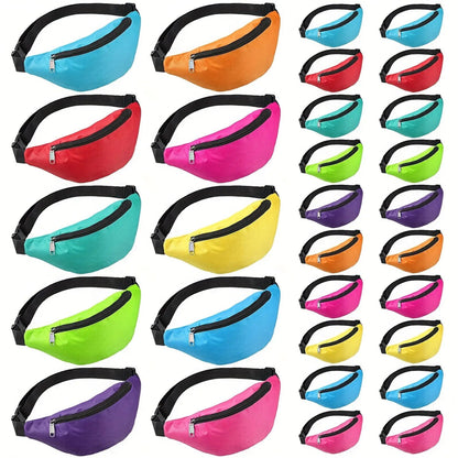 Vibrant Neon Fanny Packs - Adjustable Waist Bags for Men &amp; Women O3D