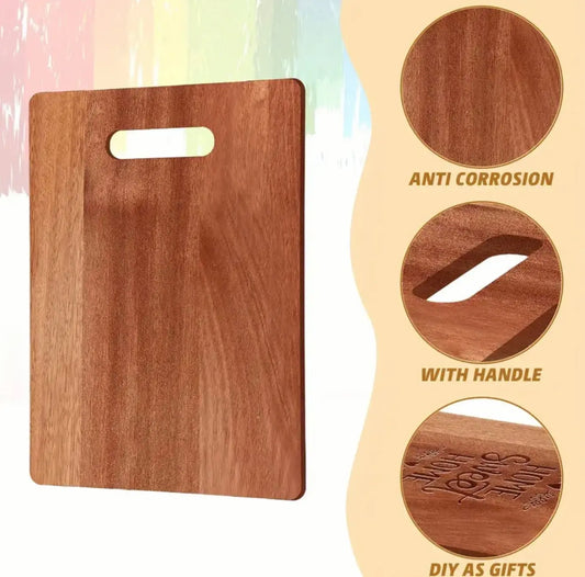 Personalized 12”x8” Wood Cutting Board – Custom Engraved Gift for Weddings, Housewarming & Holidays Our3Designs