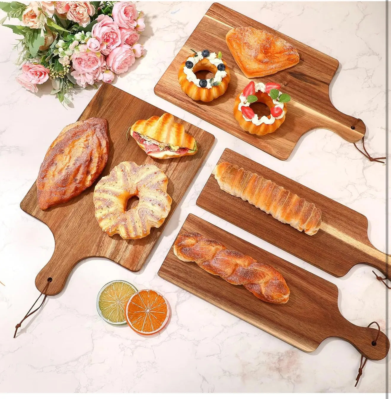 Personalized Paddle Cutting Boards – 16” Wood Charcuterie Gift Set, Custom Engraved - Our3Designs
