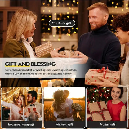 Wood Cutting Board with Handle 11”x5” – Charcuterie, Cheese & Vegetable Serving Tray, Easy to Clean, Non-Toxic Kitchen Board Our3Designs