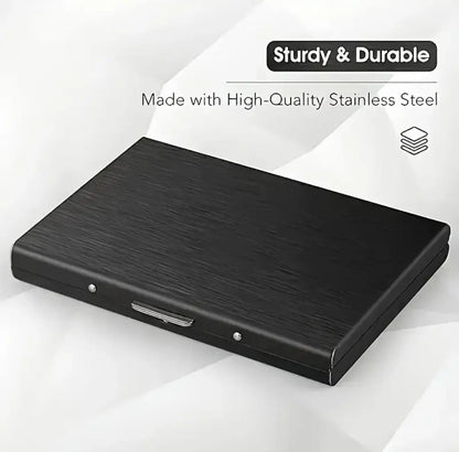 Slim RFID Blocking Wallet – Sturdy Stainless Steel Credit Card Holder – Secure Front Pocket Wallet for Men and Women - Our3Designs