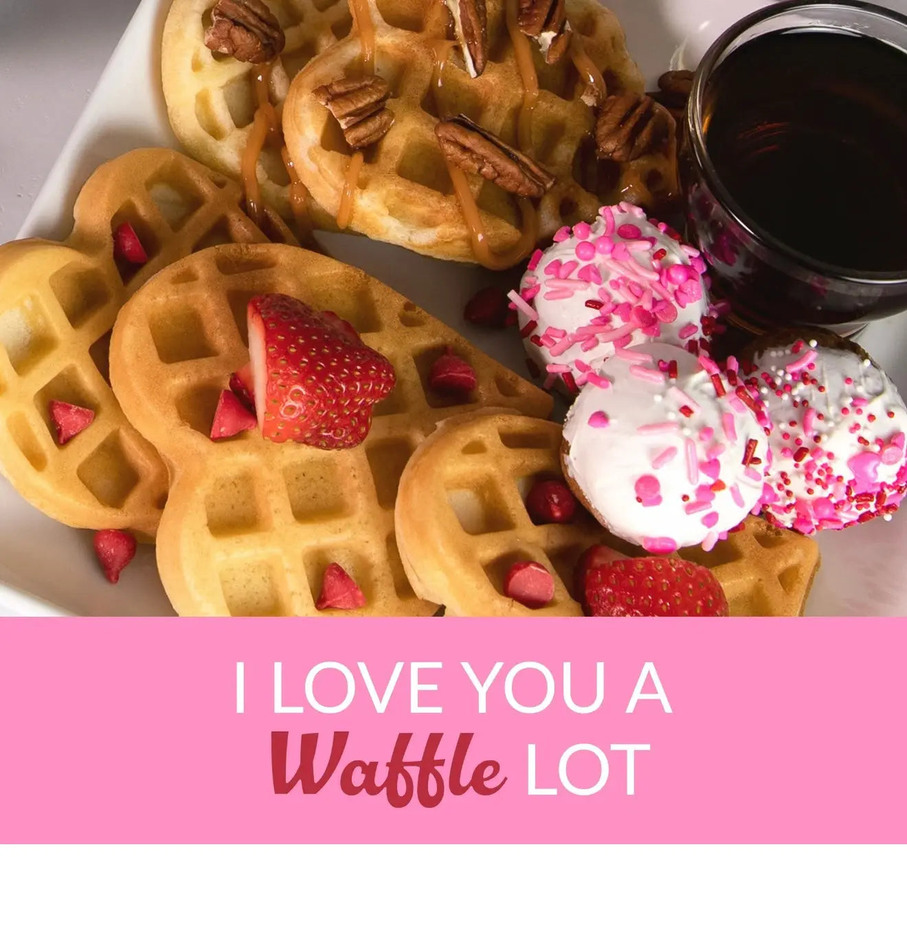 MyMini Heart Waffle Maker – Perfect Family Breakfast & Gift Idea | Non-Stick 5” Pink Cooker Our3Designs