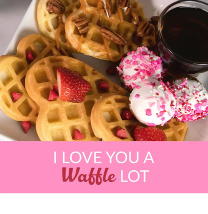 MyMini Heart Waffle Maker – Perfect Family Breakfast & Gift Idea | Non-Stick 5” Pink Cooker Our3Designs