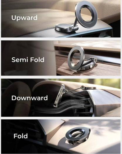 Magnetic Car Phone Holder 360° Rotation – Titanium Alloy, Dashboard Mount, Universal Fit Our3Designs
