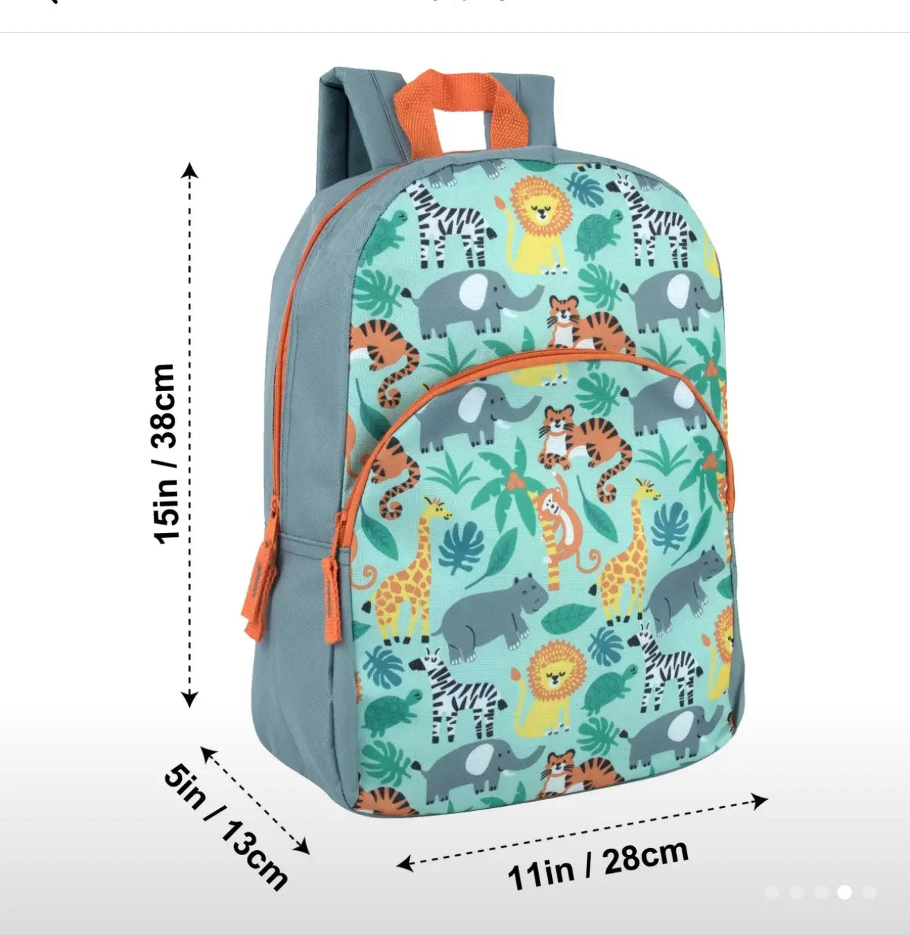 15” Kids Backpack for School – Cute Dinosaur, Unicorn, Safari & Space Designs – Lightweight & Durable Our3Designs