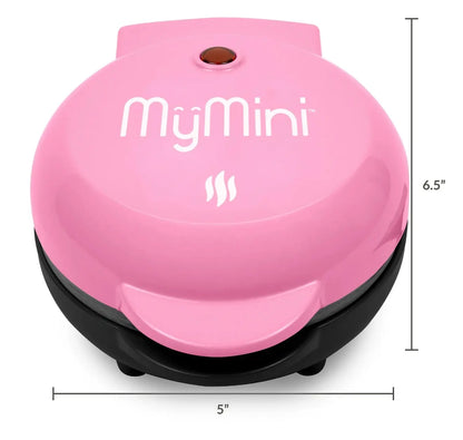 MyMini Heart Waffle Maker – Perfect Family Breakfast & Gift Idea | Non-Stick 5” Pink Cooker Our3Designs