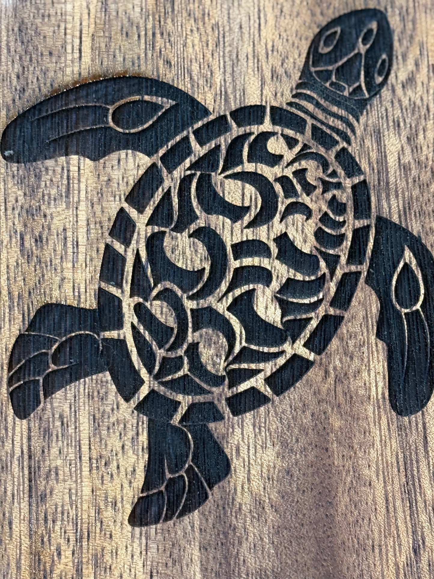Sea Turtle Cutting Board – Funny Engraved Gift, “Shell Yeah!”, Coastal Kitchen Decor - Our3Designs