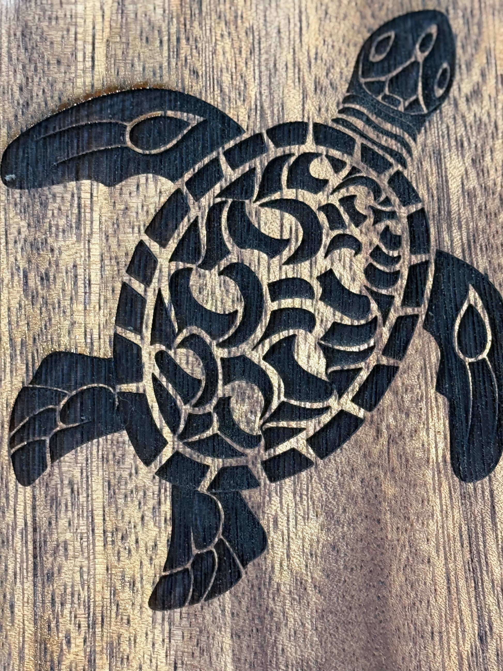 Sea Turtle Cutting Board – Funny Engraved Gift, “Shell Yeah!”, Coastal Kitchen Decor - Our3Designs