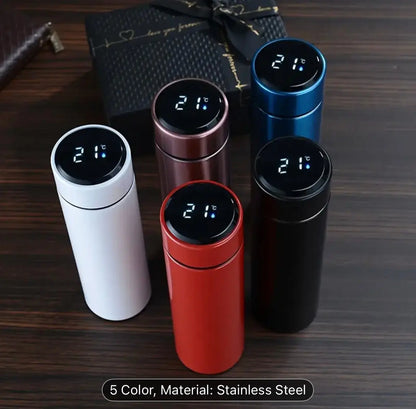 Insulated Smart Bottle w/ Touch Temp Display – Stainless Steel, 5 Colors Our3Designs
