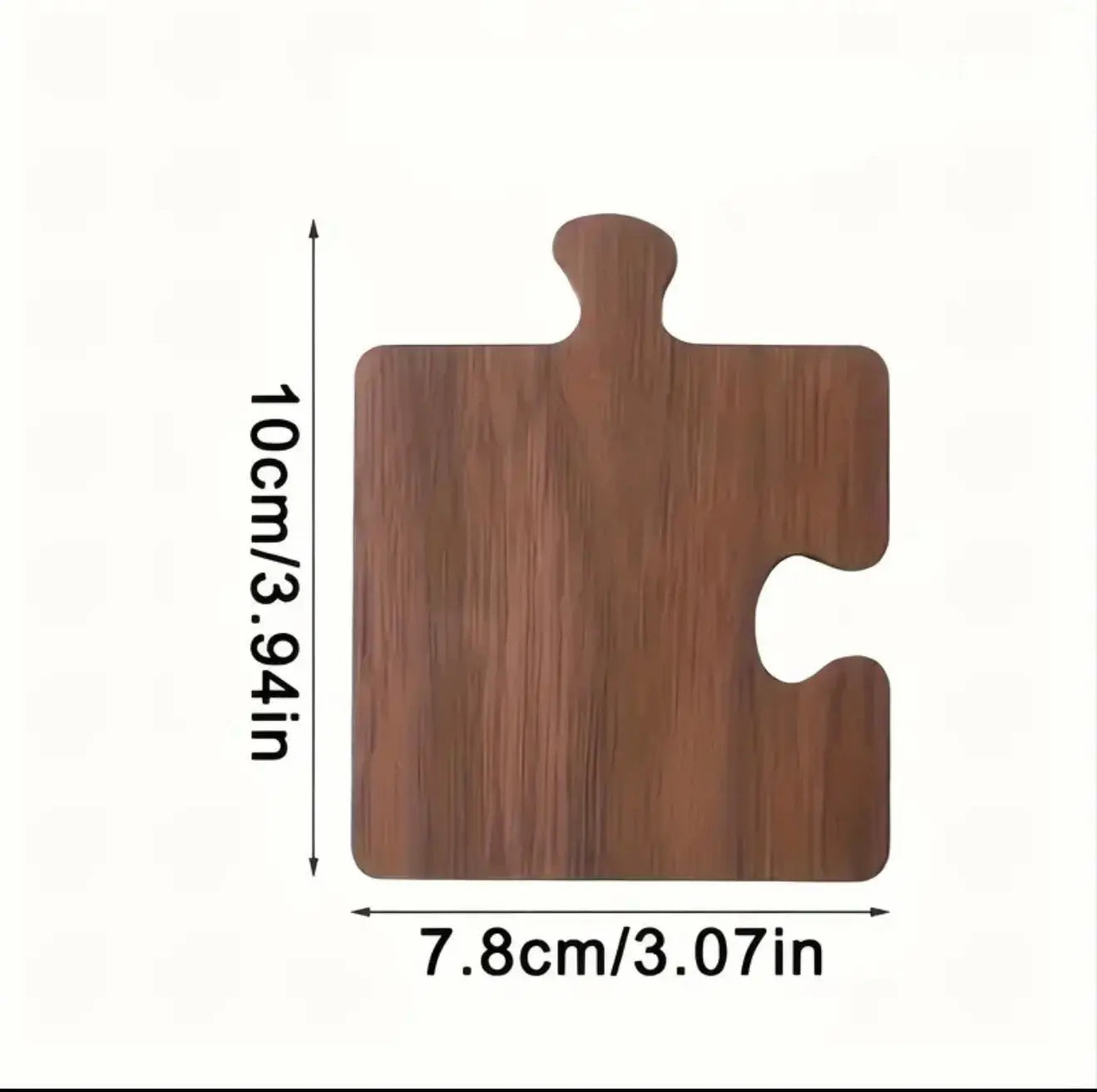 Rustic Wooden Puzzle Piece Coaster Set of 4 – Interlocking Drink Mats, Gift for Home, Bar, Office – Free Shipping Our3Designs