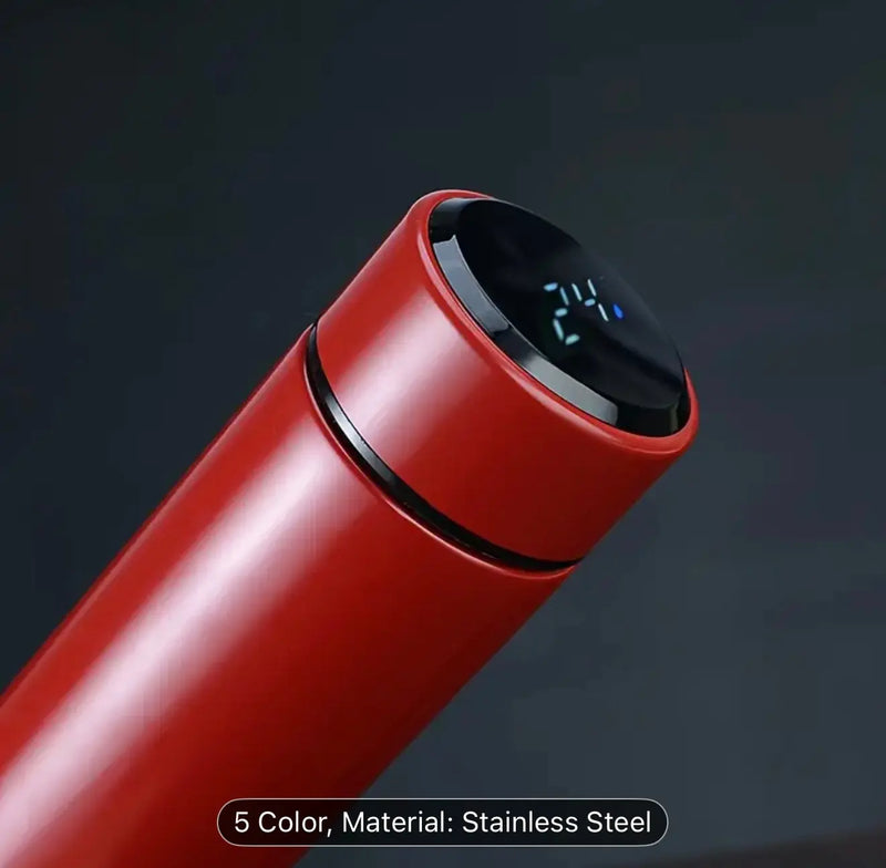 Insulated Smart Bottle w/ Touch Temp Display – Stainless Steel, 5 Colors Our3Designs