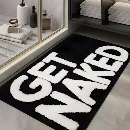 1pc Non-Slip Bath Mat with "GET NAKED"