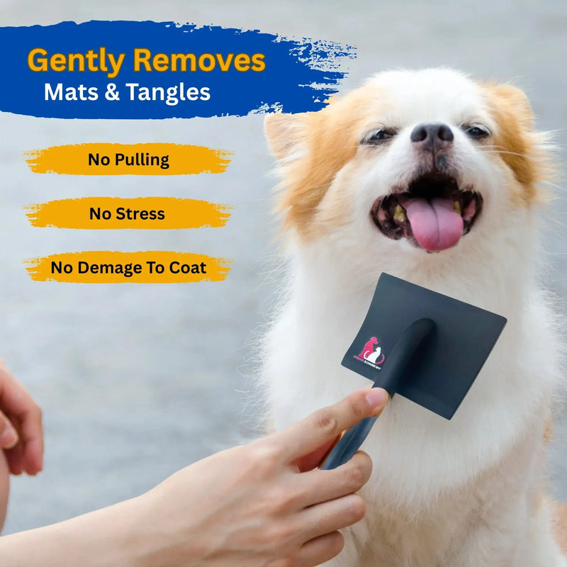The Miracle Brands Wooden Handle Pet Slicker Brush – Black, Long Pin Grooming Brush themiraclebrands.com