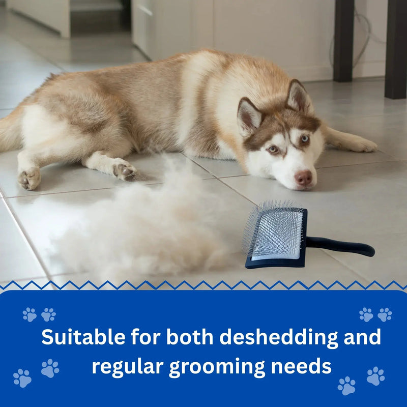 The Miracle Brands Wooden Handle Pet Slicker Brush – Black, Long Pin Grooming Brush themiraclebrands.com