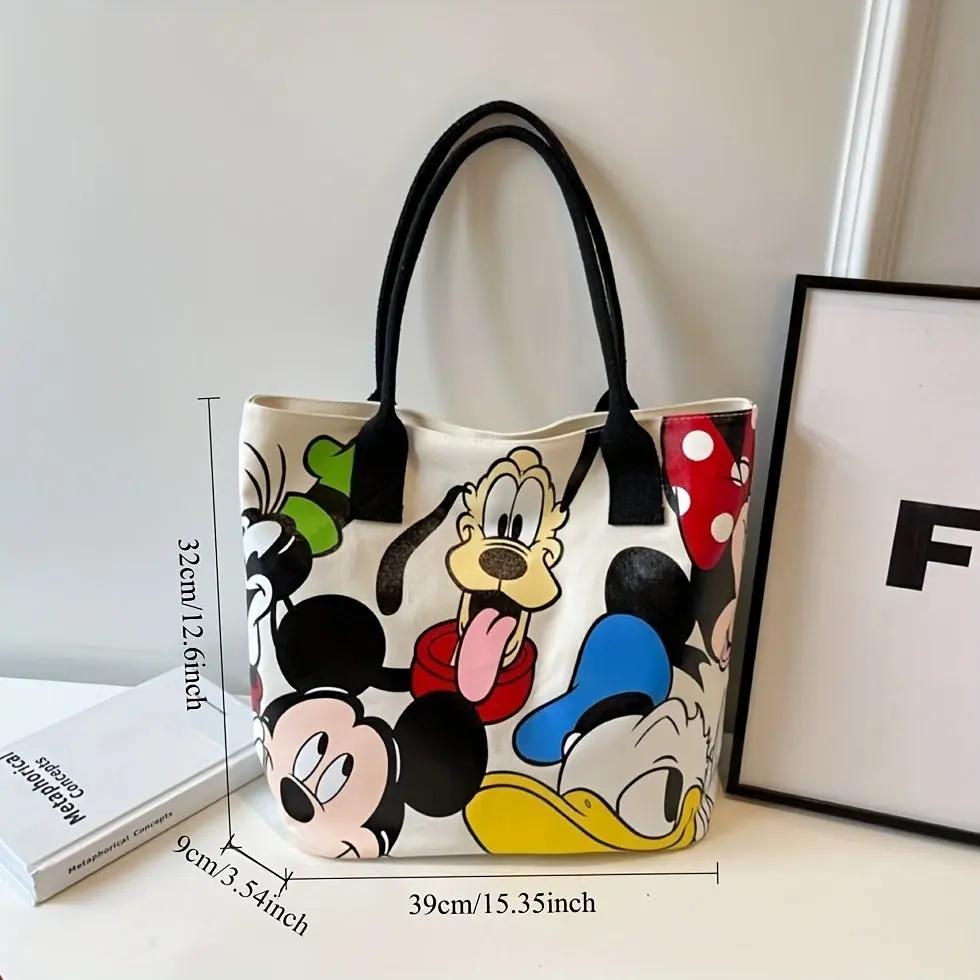 Disney Mickey Bag, Large Capacity Cute Cartoon Dog Tote Shoulder Bag Temu