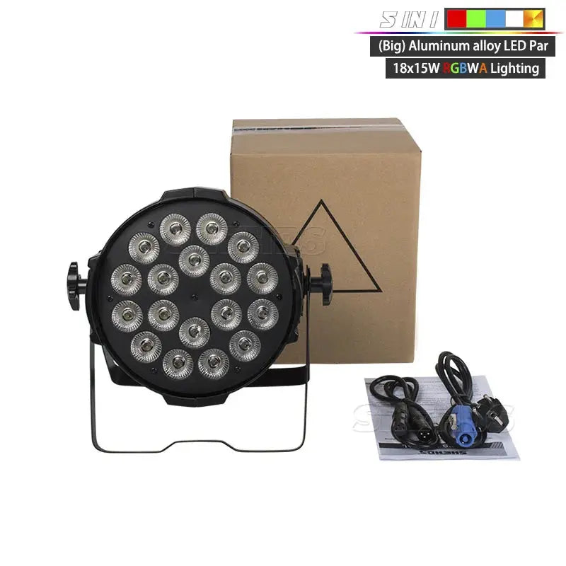 SHEHDS LED Flat/ Big Par 18x18W 6in1 or 18x12W  4in1 Lighting DMX512 Aluminum Alloy Suitable For DJ Disco Christmas Party Stage Our3Designs