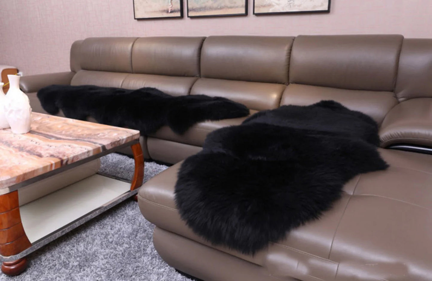 Premium Large Genuine Sheepskin Rug Natural Thick Wool Real Fur Blanket For Livingroom Bedroom Area Rugs Sheep Skin Pelt