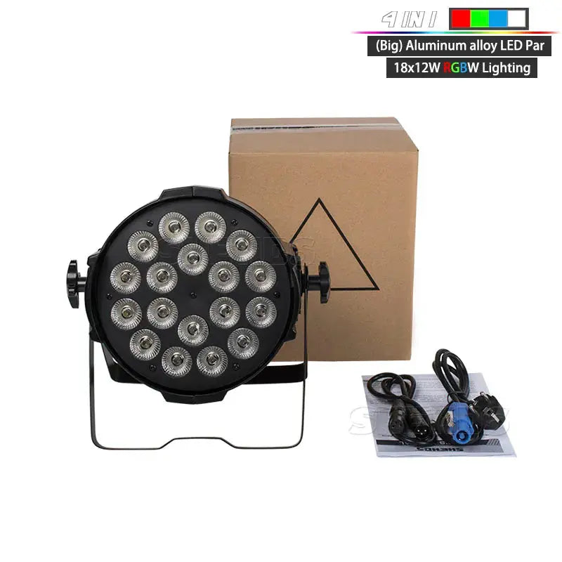 SHEHDS LED Flat/ Big Par 18x18W 6in1 or 18x12W  4in1 Lighting DMX512 Aluminum Alloy Suitable For DJ Disco Christmas Party Stage Our3Designs