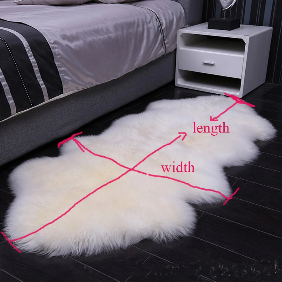 Premium Large Genuine Sheepskin Rug Natural Thick Wool Real Fur Blanket For Livingroom Bedroom Area Rugs Sheep Skin Pelt